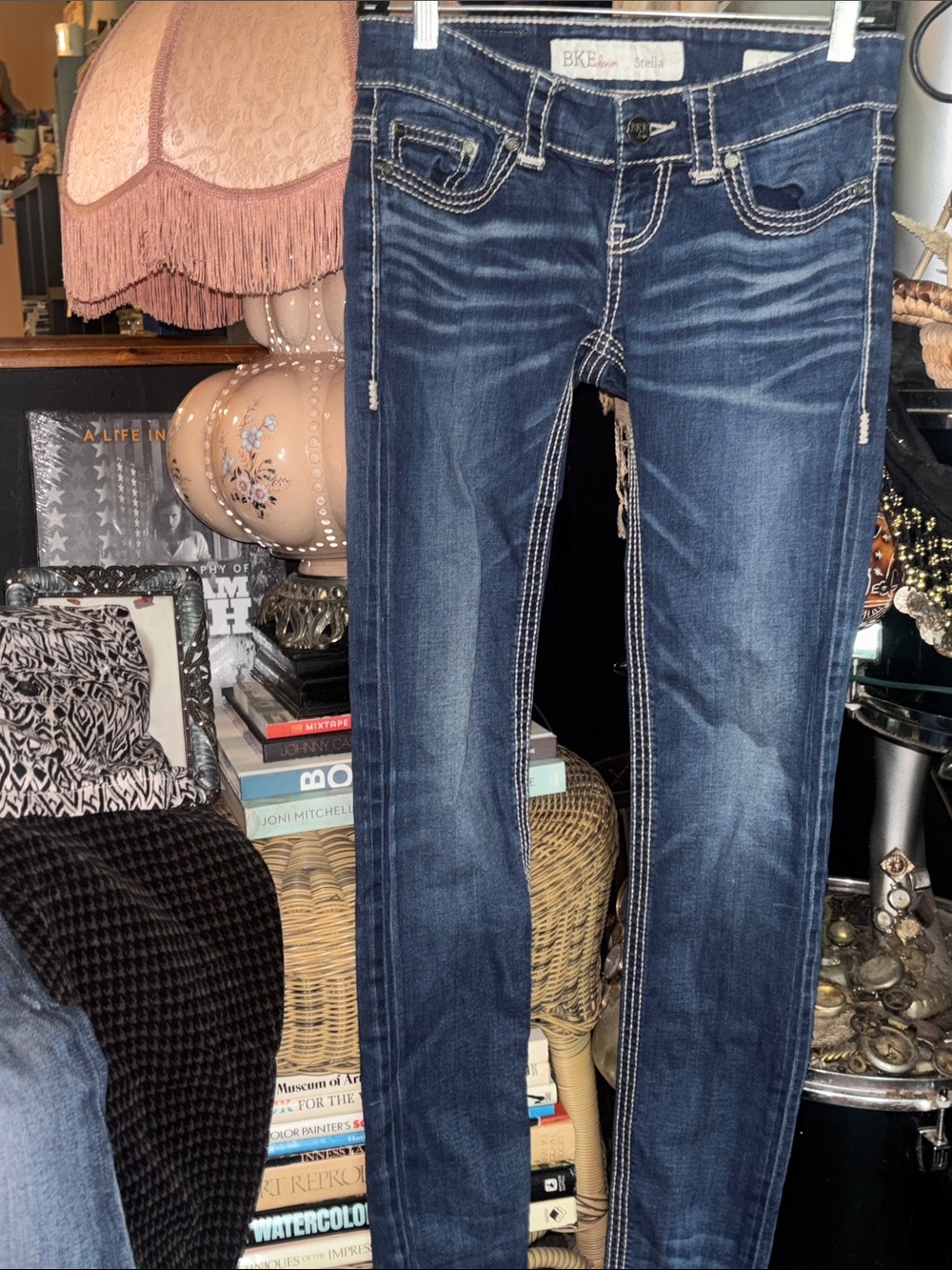 BKE Women’s Dark Blue Stretch Skinny Jeans